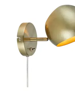 Svietidlá Markslöjd 108754 - Nástenná lampa EDGAR 1xE14/40W/230V zlatá 108754