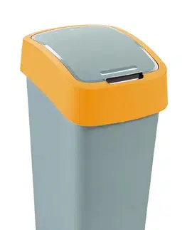 Koše odpadkové CURVER - Kôš na odpad Flipbin 45l strieborno/oranžová