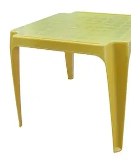 Detské stoly a stoličky Kinekus Stôl plastový BABY, žltý, 56x52x44cm