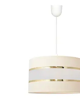 Svietidlá  Luster na lanku HELEN 1xE27/15W/230V krémová W-0803/1 EC+GO+MAT