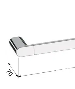 Držadlá k vani SAPHO - FLORI držiak uterákov 400, čierna mat RF010/15