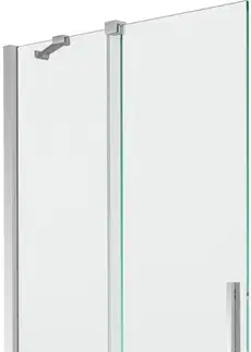 Sprchové dvere MEXEN/S - Velar Dvojkrídlová posuvná vaňová zástena 90 x 150, transparent, chróm 896-090-000-01-01