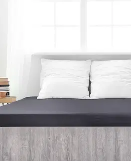 Plachty 4Home jersey prestieradlo Mako antracit, 90 x 200 cm