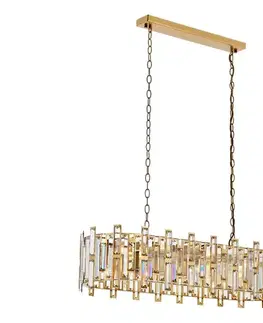 Svietidlá  Luster na reťazi CRYSTALLINE 13xE14/40W/230V zlatý 301AUR1283