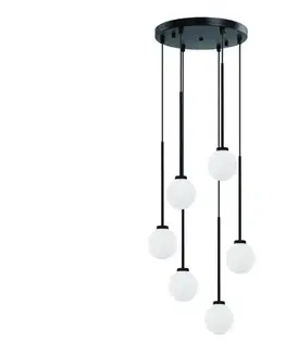 Svietidlá Open Design OR80636 - Závesné svietidlo na lanku OTA 6xG9/8W/230V čierne OR80636