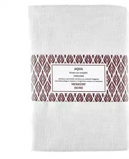 Záclony do obývačky Záclona na šnurovanie AQUA polyester biela 140x260 Merkury Home
