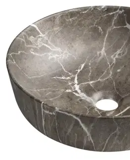 Umývadlá SAPHO - RONDEA keramické umývadlo na dosku priemer 41cm, breccia mramor AR445BM