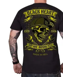 Pánske tričká Tričko BLACK HEART Satan čierna - L