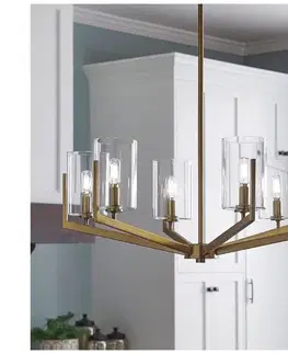 Svietidlá Elstead Quintiesse QN-NYE6-BNB - Luster na tyči NYE 6xE14/40W/230V zlatá QN-NYE6-BNB