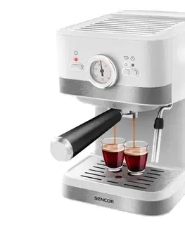 Predlžovacie káble Sencor pákový espresso kávovar 1050W/230V biely/matný chróm 41018330
