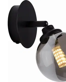 Svietidlá  Nástenné bodové svietidlo IMAGINE 1xG9/40W/230V čierna/dymová W1803