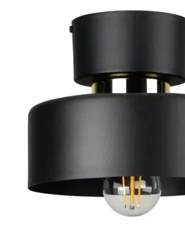 Svietidlá Keter Lighting Stropné svietidlo IGNIA 1xE27/60W/230V čierna/zlatá 3394