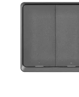 LED osvetlenie  Vypínač 2-tlačidlový GoSmart 1xCR2430 Tuya čierna H5015
