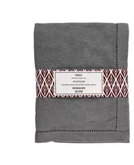Bytový textil Obrúsok SAGA tmavošedá 45x45 easy care