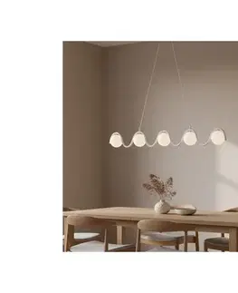 Svietidlá EMIBIG Luster na lanku SINUS 5xG9/8W/230V biely 1583/5