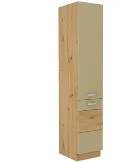 Kuchynské skrinky stojace Kuchynská skrinka artisan cappucino lesk 40DK – 210 2F