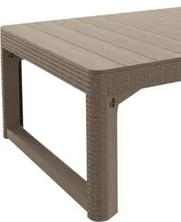 Záhradné stoly stôl LYON rattan - Allibert