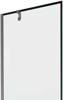 Sprchové dvere MEXEN/S - Next vaňová zástena FIX 80 x 150, čierna vzor, grafit metal 895-080-000-00-70-95