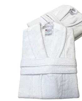 Pánske župany Froté deluxe unisex župan Biely TiaHome - XL
