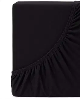 Plachty 4Home jersey prestieradlo Mako čierna, 180 x 200 cm