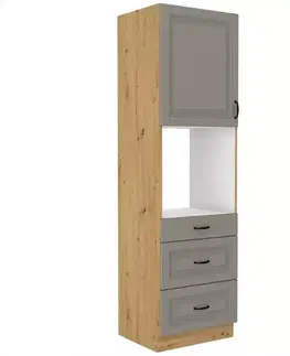 Kuchynské skrinky stojace Kuchynská skrinka Stilo claygrey/artisan 60dps/210 3s 1f