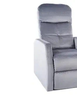 Kreslá Polohovacie kreslo ARES VELVET Signal