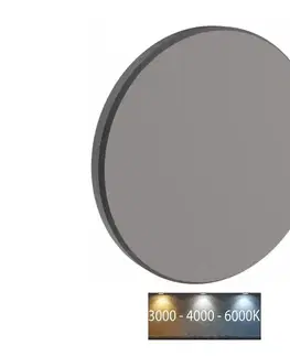 Svietidlá  LED Vonkajšie nástenné svietidlo PIATTA LED/12W/230V 3000/4000/6000K IP44 šedá 003042CCT_PW