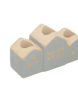 Svietniky Svietnik Hauses 13x5x7cm grey
