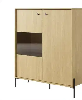 Vitríny a regály do obývačky Skrinka SCANDI scandi dub/scandi jedľa