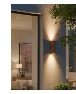 Svietidlá Ideal Lux - Vonkajšie nástenné svietidlo GUN 1xE27/60W/230V 31 cm IP54 hnedá 163611