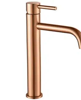 Kúpeľňové batérie REA - Umývadlová batéria LUNGO - brúsené Copper, vysoká REA-B1114