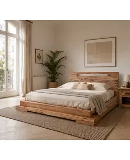 Postele Posteľ Tara 160x200 indický masív palisander