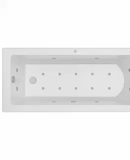 Vane a vaňové zásteny Vaňa s hydromasážou Brava 160x75 10DW + 10DP elektronické ovládanie