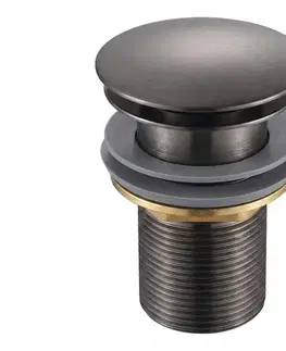 Svietidlá Gedy - Umývadlová výpusť CLICK-CLACK pr. 6,6 cm metalická sivá MXCC0500