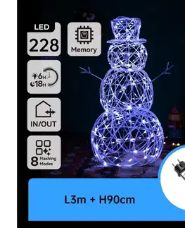 Vianočné dekorácie  B.V. -LED Vonkajšia vianočná dekorácia LED/3,6W/31/230V 6500K 90cm IP44 snehuliak B10303KW6