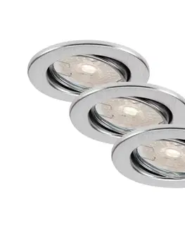 Svietidlá Brilo - SADA 3x LED stmievateľných kúpeľňových podhľadových svietidiel DIMM LED/5,5W/230V IP23 7256-039