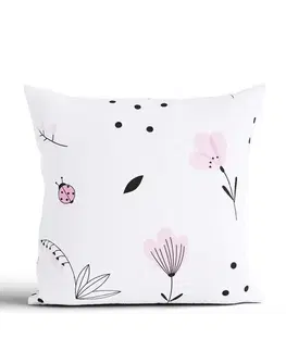 Dekoračné obliečky MKLozkoviny.sk Bavlnená obliečka na vankúš Renforcé 40 × 40 cm - Lúka-  -