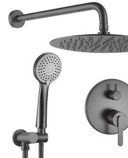 Sprchy a sprchové panely REA - Podomietková sprchová sada Ontario Gun Grey + BOX REA-P5504