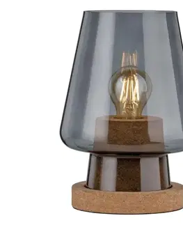 Lampy Paulmann 79736 - 1xE27/20W Stolná lampa IBEN 230V dymová 79736