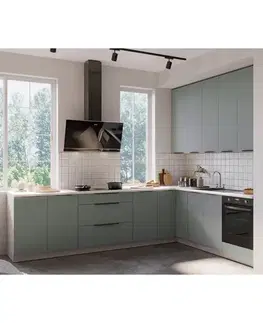 Modulový kuchynský nábytok Kuchynská linka Aria SA/WH 260x230 cm bez kuchynskej dosky