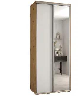 Šatníkové skrine Skriňa 45 Canaris 3 140 artisan/biela/silver