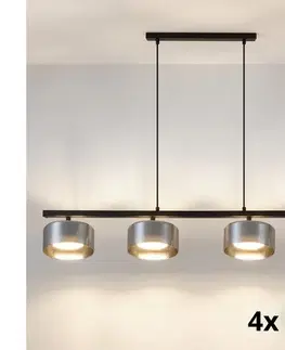 Svietidlá BRILAGI - LED Luster na lane AURA LUX 4xGX53/30W/230V čierna/dymová WO-OEM-CF-20-BK