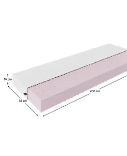 Matrace KONDELA Mair penový matrac 85x200 cm biela