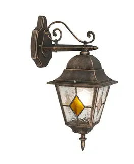 Vonkajšie svietidlá Vintage vonkajšia nástenná lampa bronzová - Antigua Down