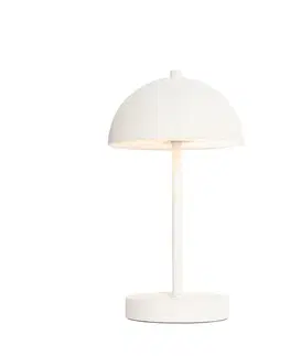 Lampy Vonkajšia stolná lampa biela nabíjateľná vrátane LED s 3-stupňovým stmievaním - Keira