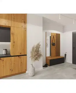 Podkrovný nábytok Vešiaková stena Nairobi G artisan/čierna