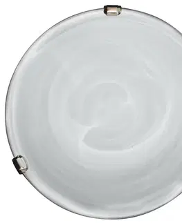 Stropná svetla Stropná lampa Duna, biela, chrómový držiak