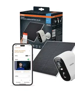 LED osvetlenie Osram - Inteligentná solárna kamera s 2K snímačom SMART+ 5V 5200 mAh IP66 Wi-Fi 4058075850576