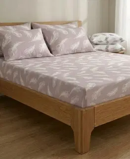 Plachty Kvalitex Bavlnené napínacie prestieradlo Shelby,béžové, 180 x 200 cm, 180 x 200 cm