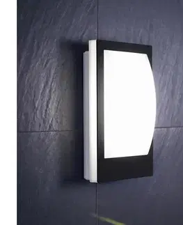 Svietidlá Eglo 79577 - Vonkajšie nástenné svietidlo FLAMMIGNANO 1xE27/9W/230V IP44 čierna 79577